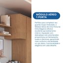 Ver imagem 6 de Guarda-Roupa Módulo Aéreo 1 Porta Elegance Marrom/Angelin