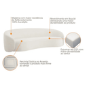 Ver imagem 5 de Kit Sofá 3 Lugares 200cm e 2 Poltronas Orgânico Luxo Recepção Sala de Estar e Tv Amore Bouclé Branco