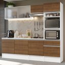 Ver imagem 1 de Armário de Cozinha Completa 240cm Branco/Rustic Topazio Madesa 05