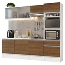 Ver imagem 3 de Armário de Cozinha Completa 240cm Branco/Rustic Topazio Madesa 05