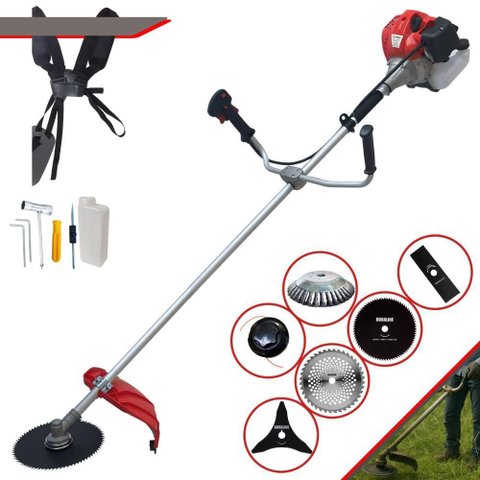 Roçadeira Profissional Anmax Cg430p 43cc C/ Carretel + 4 Lâmina de Cortes + Escova de Aço