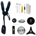 Ver imagem 7 de Roçadeira Profissional Anmax Cg430p 43cc C/ Carretel + 4 Lâmina de Cortes + Escova de Aço