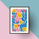 Ver imagem 1 de Quadro Arte Matisse Gatos 45x34cm - com Vidro:moldura Preta