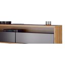 Ver imagem 4 de Rack Suspenso para TV Life 1.8 Preto Acetinado com Freijó - MóveisAqui