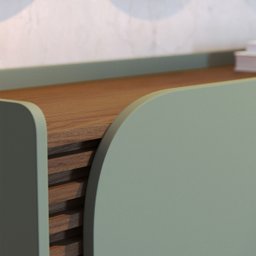 Balcão Buffet com 3 Portas 136x79cm Jurerê Hortelã Amêndoa - 5