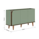 Ver imagem 3 de Balcão Buffet com 3 Portas 136x79cm Jurerê Hortelã Amêndoa