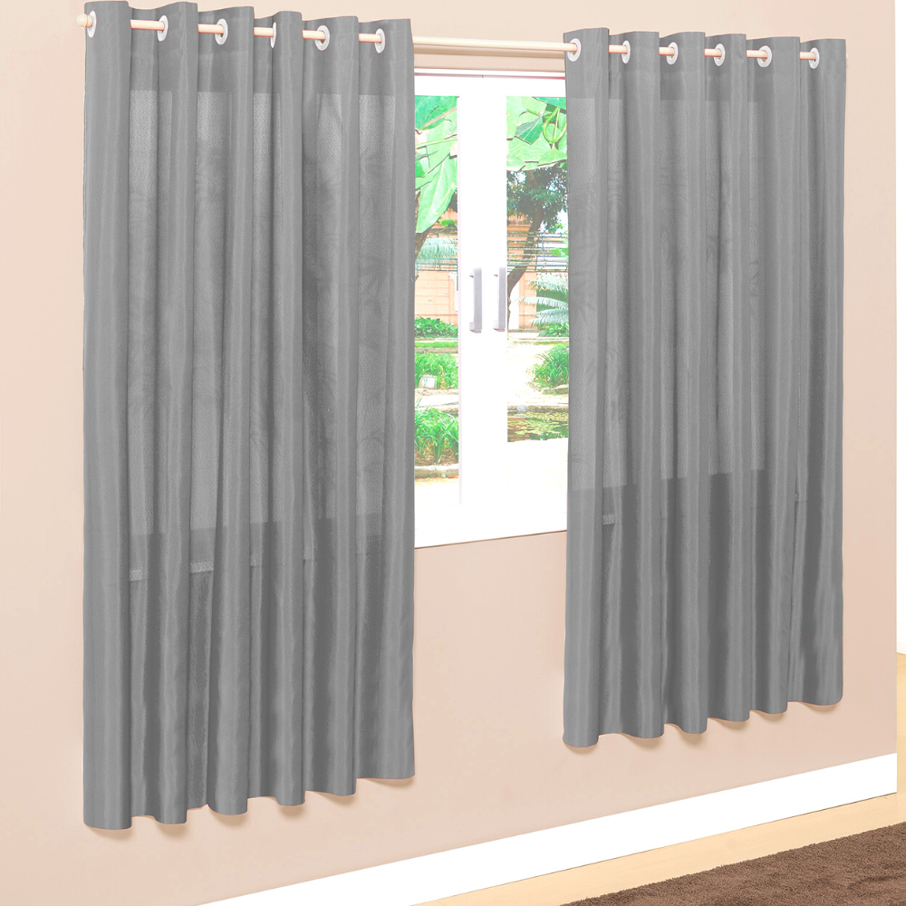 cortina para quarto cores variadas 2,00m x 1,70m perciana p/ cozinha luxo cinza - 4