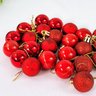 Kit 24 Mini Bola de Natal Plástico Vermelha 3cm Decoração - 1