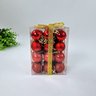 Kit 24 Mini Bola de Natal Plástico Vermelha 3cm Decoração - 2