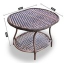 Ver imagem 4 de Conjunto de Sofá Fibra Sintética Cairo - 1 Sofá 2 L + 2 Poltronas + 1 Mesa Centro - Tecido Duna Verm