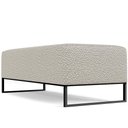 Ver imagem 4 de Kit 02 Puffs Decorativo Sala de Estar Bali W01 Base Ferro 120x50 cm Bouclê Creme - Lyam Decor