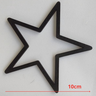 Aplique Geométrico Formas - Parede Decorativa - MDF - 10cm - Preto - Coração, Borboleta, Estrela, Di - 4