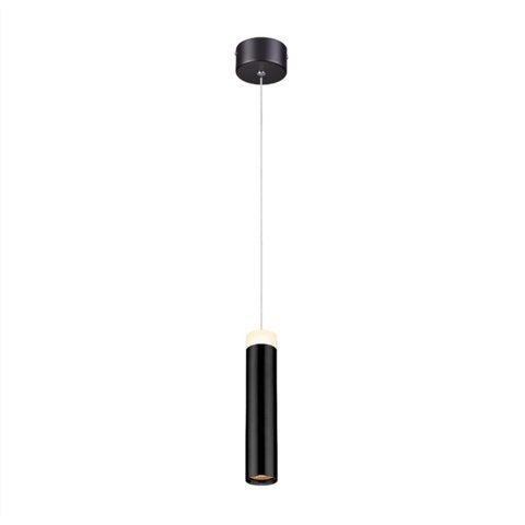 Lustre Pendente Led 7w Tubo Preto 20cm 3000k Bivolt Dcd01132