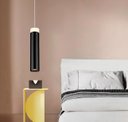Ver imagem 3 de Lustre Pendente Led 7w Tubo Preto 20cm 3000k Bivolt Dcd01132