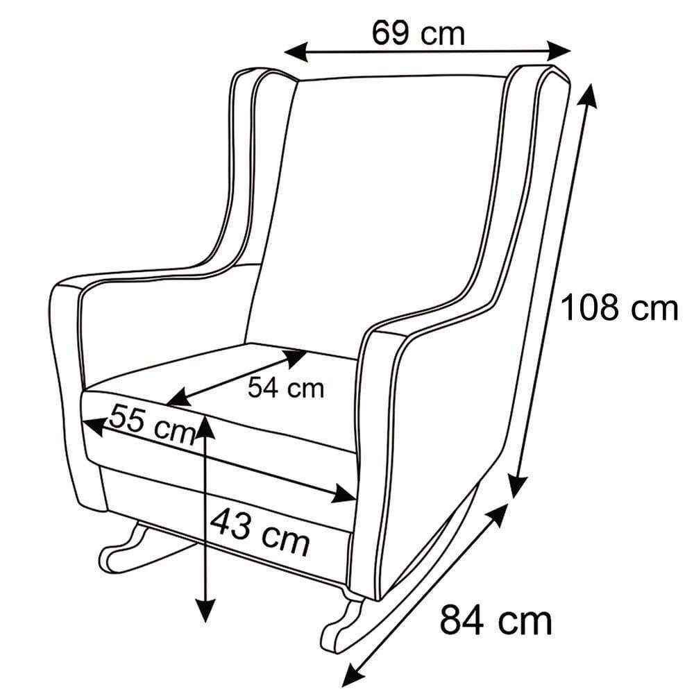 Poltrona Amamentação Sofia TM700 Decor Loppes Poltrona Amamentacão Balanço Decorativa Quarto Bebê - 7