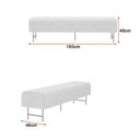 Ver imagem 4 de Puff Recamier 195cm Lauri Bouclé Off White - Sallar Home