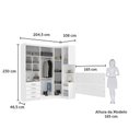 Ver imagem 4 de Quarto de Canto Casal com Guarda Roupas e Cabeceira Alpes Luciane Móveis