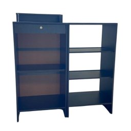 Balcão Caixa + Vitrine Expositor Atendimento Lojas e Comércios 100% Mdf Preto - Suprema Móveis - 2