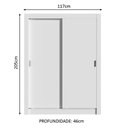Ver imagem 1 de Guarda-roupa Solteiro Madesa Dallas Plus 2 Portas de Correr 4 Gavetas