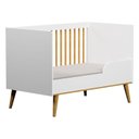 Ver imagem 4 de Quarto de Bebê 3 Portas Fernanda com Berço Ligia Branco Acetinado Bétula e Colchão Gazin –