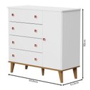 Ver imagem 6 de Quarto de Bebê 3 Portas Fernanda com Berço Ligia Branco Acetinado Bétula e Colchão Gazin –