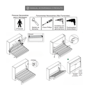 Ver imagem 5 de Kit Ferragens para Cama Retrátil de Parede Casal Horizontal