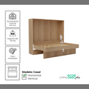 Ver imagem 6 de Kit Ferragens para Cama Retrátil de Parede Casal Horizontal