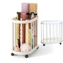 Ver imagem 3 de Cesto Organizador Rodinhas Carrinho Multiuso Organiza Guarda Acessorios Roupa Objetos Casa Salao Ban