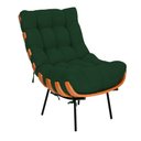 Ver imagem 2 de Poltrona Costela com Puff no Bouclê Verde - Vallisa Decor