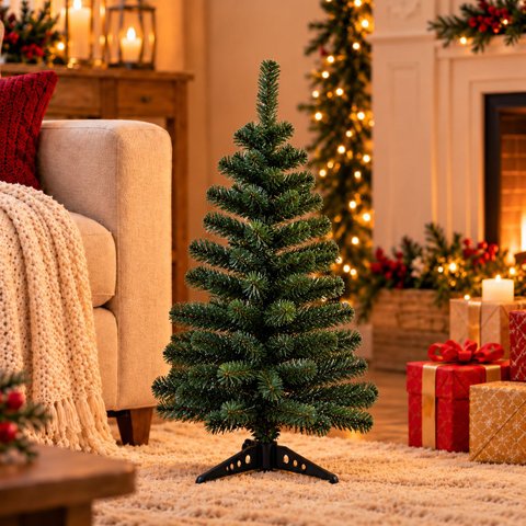 Árvore de Natal Verde 60cm 50 Galhos Decoração Natalina