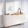 Balcão Buffet Sala Jantar Arc Offwhite 4 Portas 1,80m Mdp - 4