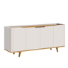 Balcão Buffet Sala Jantar Arc Offwhite 4 Portas 1,80m Mdp - 3