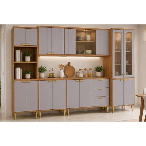 Cozinha Completa 6 Peças Elena CZ545 Cinamomo/Platina MGM
