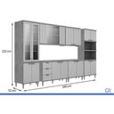 Ver imagem 3 de Cozinha Completa 6 Peças Elena CZ545 Cinamomo/Platina MGM