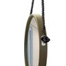 Espelho Decorativo Adnet Marrom Alça Corda Naval Preta 40 cm Redondo 40 cm - 4
