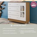 Ver imagem 2 de Cômoda Infantil com Fraldário Gabrielle Branco