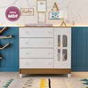 Ver imagem 4 de Cômoda Infantil com Fraldário Gabrielle Branco