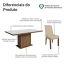 Ver imagem 4 de Conjunto Sala de Jantar Tampo de Madeira 6 Cadeiras Rustic/Branco/Imperial Grasse Madesa