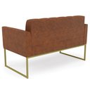 Ver imagem 7 de Sofá Namoradeira Base Industrial Dourado Ana Sintético Pu Nozes - Ibiza