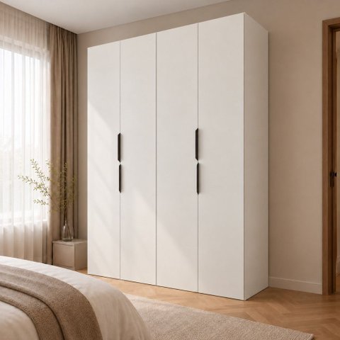 Guarda Roupa Casal Modulado Versa MDF 4 Portas com 10 Prateleiras