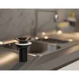 Vl7/s Valvula Lavatorio Preta sem Ladrao e Unho - 3