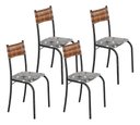 Ver imagem 1 de Kit 4 Cadeiras Atlanta Corino Paraopeba e Rattan Carvalho Tubo Martelado