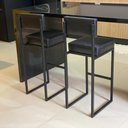 Ver imagem 5 de Kit 4 Banqueta para Churrasqueira Balcão Alta Estofada Nova