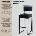 Ver imagem 2 de Kit 4 Banqueta para Churrasqueira Balcão Alta Estofada Nova