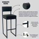 Ver imagem 3 de Kit 4 Banqueta para Churrasqueira Balcão Alta Estofada Nova
