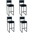 Ver imagem 1 de Kit 4 Banqueta para Churrasqueira Balcão Alta Estofada Nova