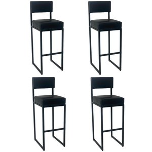 Kit 4 Banqueta para Churrasqueira Balcão Alta Estofada Nova