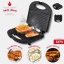 Ver imagem 2 de Sanduicheira Grill 2 em 1 Kian Preta Elétrica 110v 127v 750w Cor Preto
