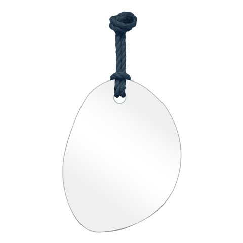 Espelho Decorativo Tie Alça Azul 45x60 cm Organico