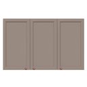 Ver imagem 1 de Armario Aereo 120 Cm 3 Portas Unna Gris Poliman